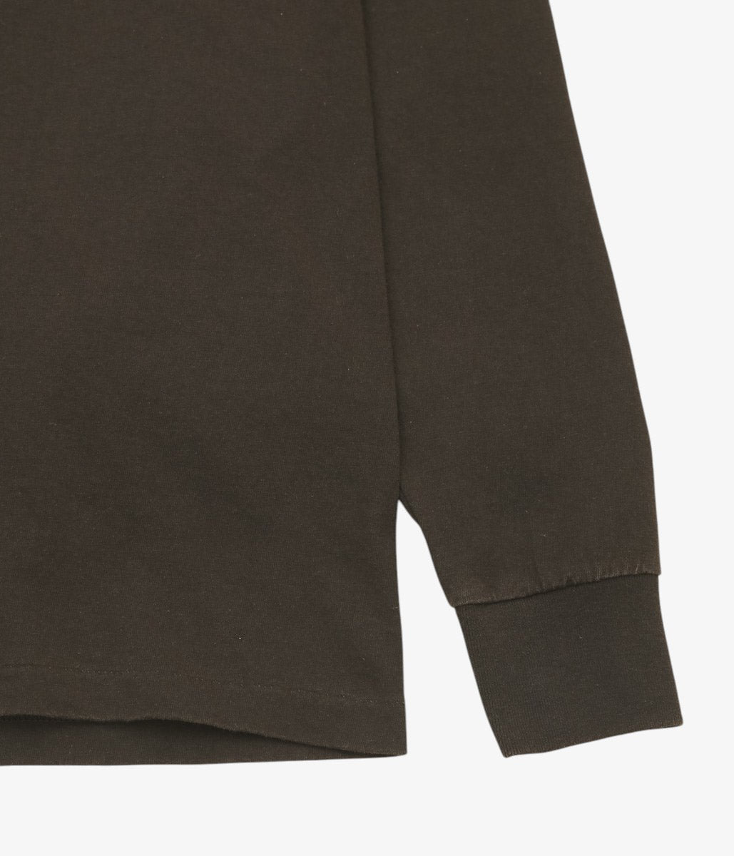 COMOLI ''Cotton Jersey Long-Sleeve T-Shirt'' (BROWN)