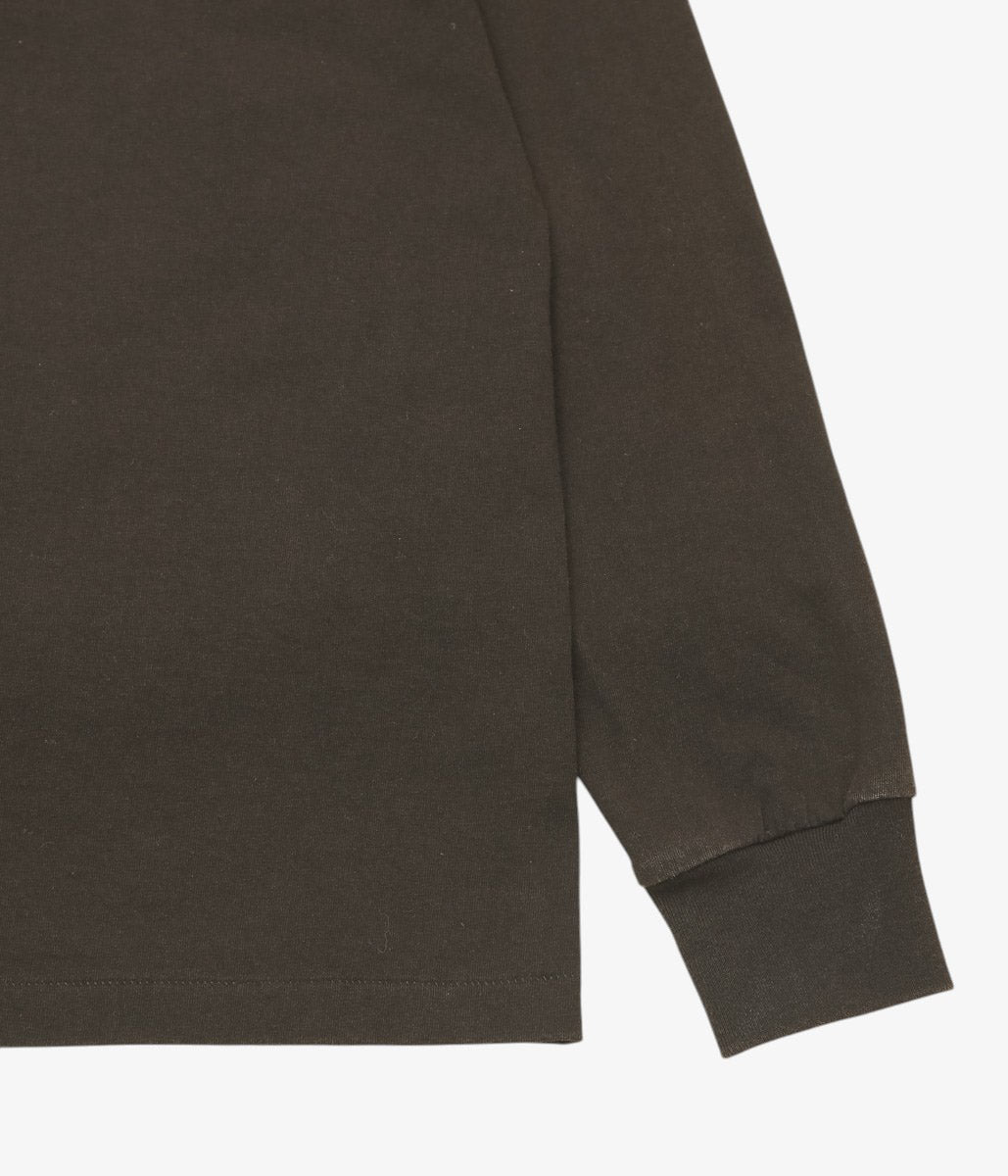 COMOLI ''Cotton Jersey Long-Sleeve T-Shirt'' (BROWN)