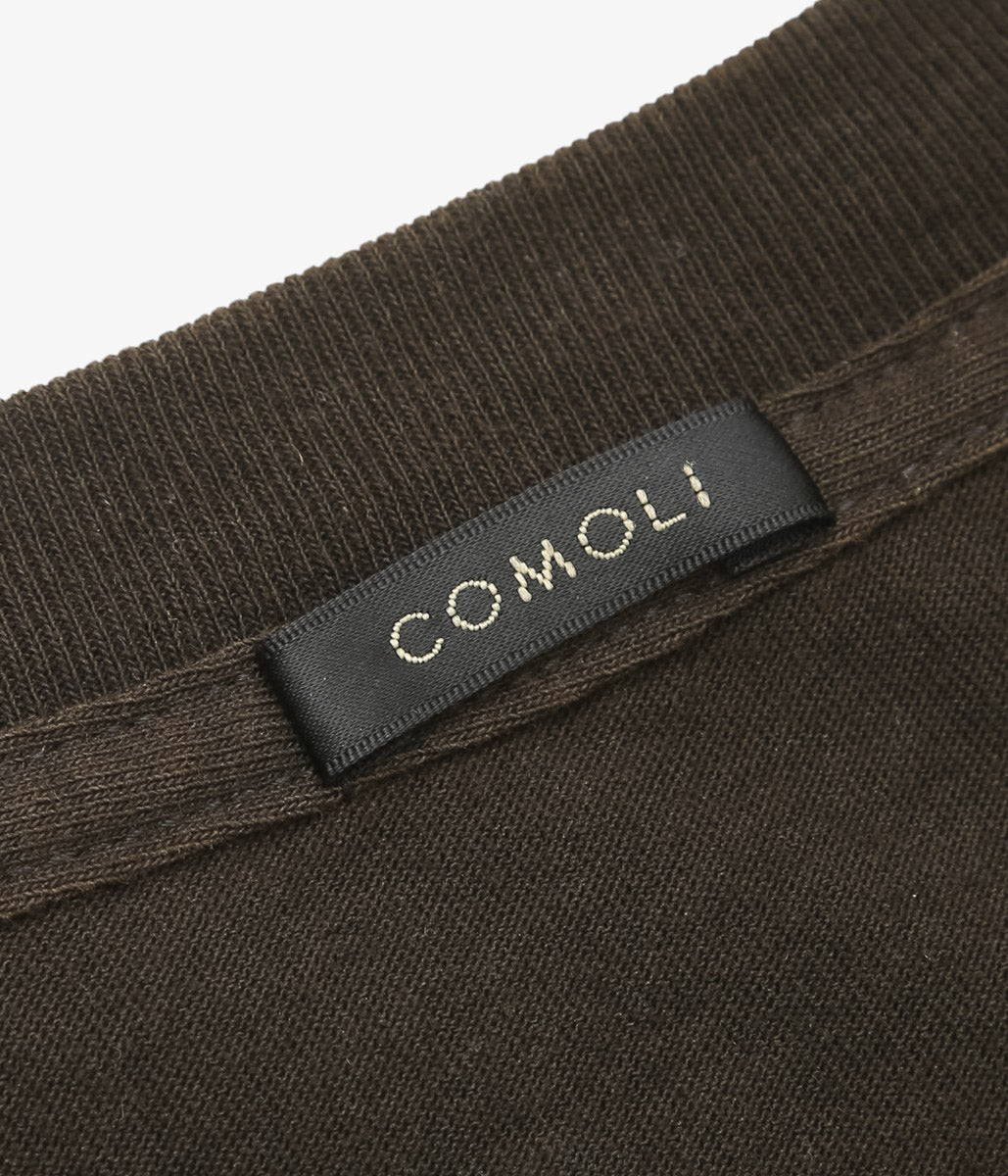 COMOLI ''Cotton Jersey Long-Sleeve T-Shirt'' (BROWN)