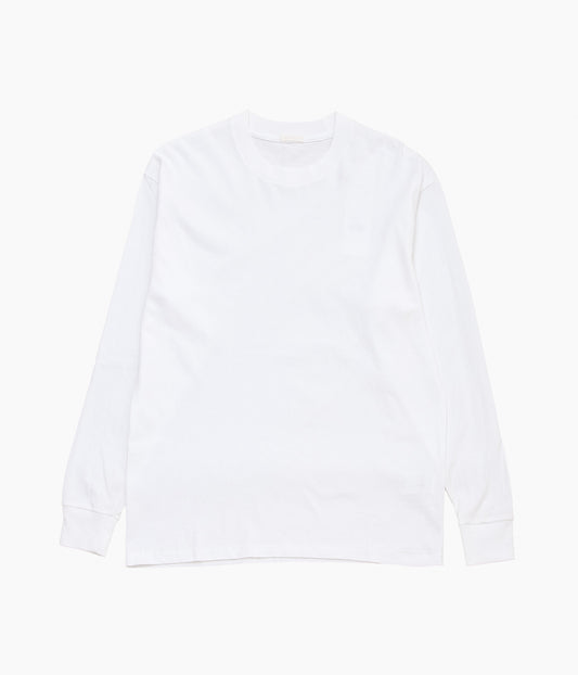 COMOLI ''Cotton jersey long sleeve T-shirt'' (WHITE)