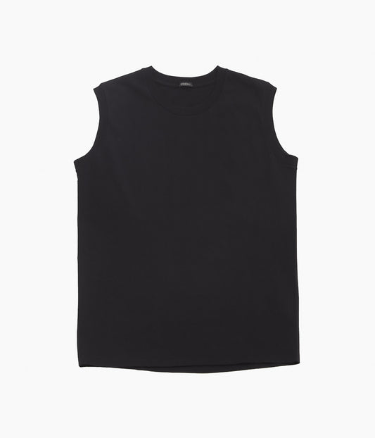 COMOLI ''コットンジャージ ノースリーブ'' (BLACK)