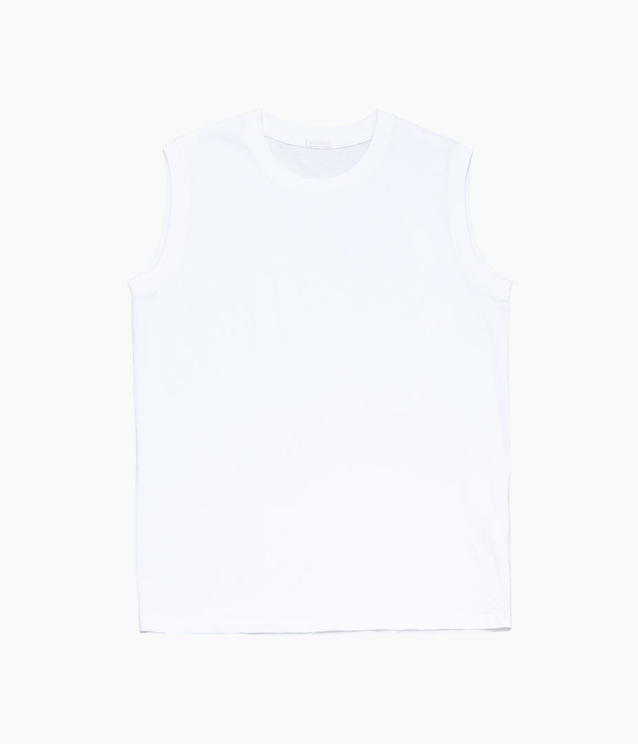 COMOLI ''コットンジャージ ノースリーブ'' (WHITE)