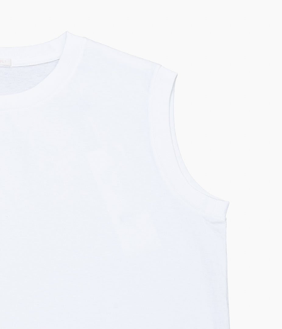 COMOLI ''コットンジャージ ノースリーブ'' (WHITE)