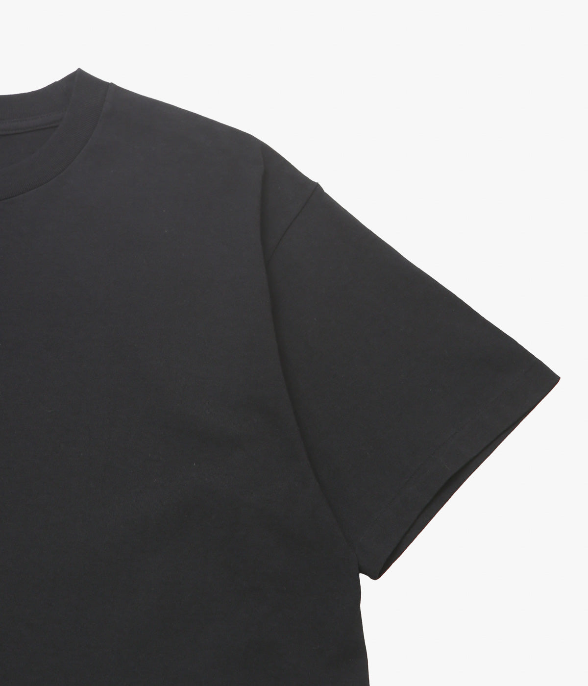 COMOLI ''코튼 저지 반팔 티셔츠 ''(BLACK)