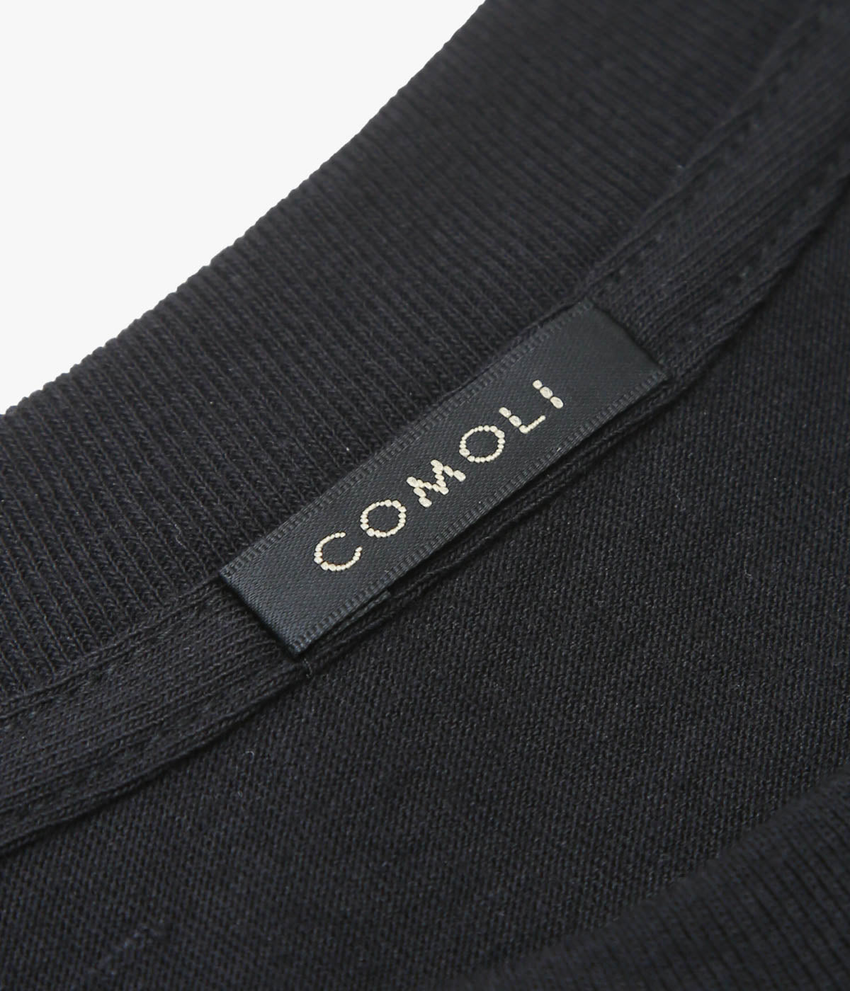 COMOLI ''코튼 저지 반팔 티셔츠 ''(BLACK)