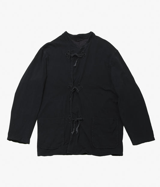 COMOLI ''코튼 저지 스탠드 컬러 재킷 ''(BLACK)