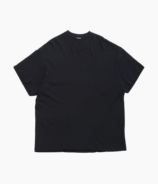 COMOLI ''コットンメッシュ 半袖Tシャツ'' (BLACK)