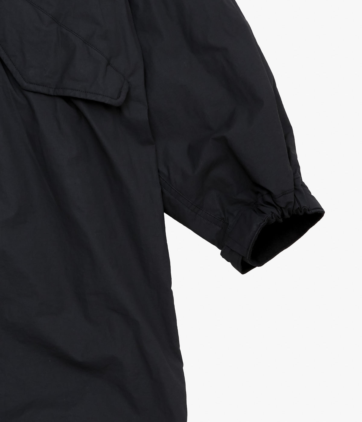 COMOLI "Cotton Nylon Military Hooded Coat" (Black)