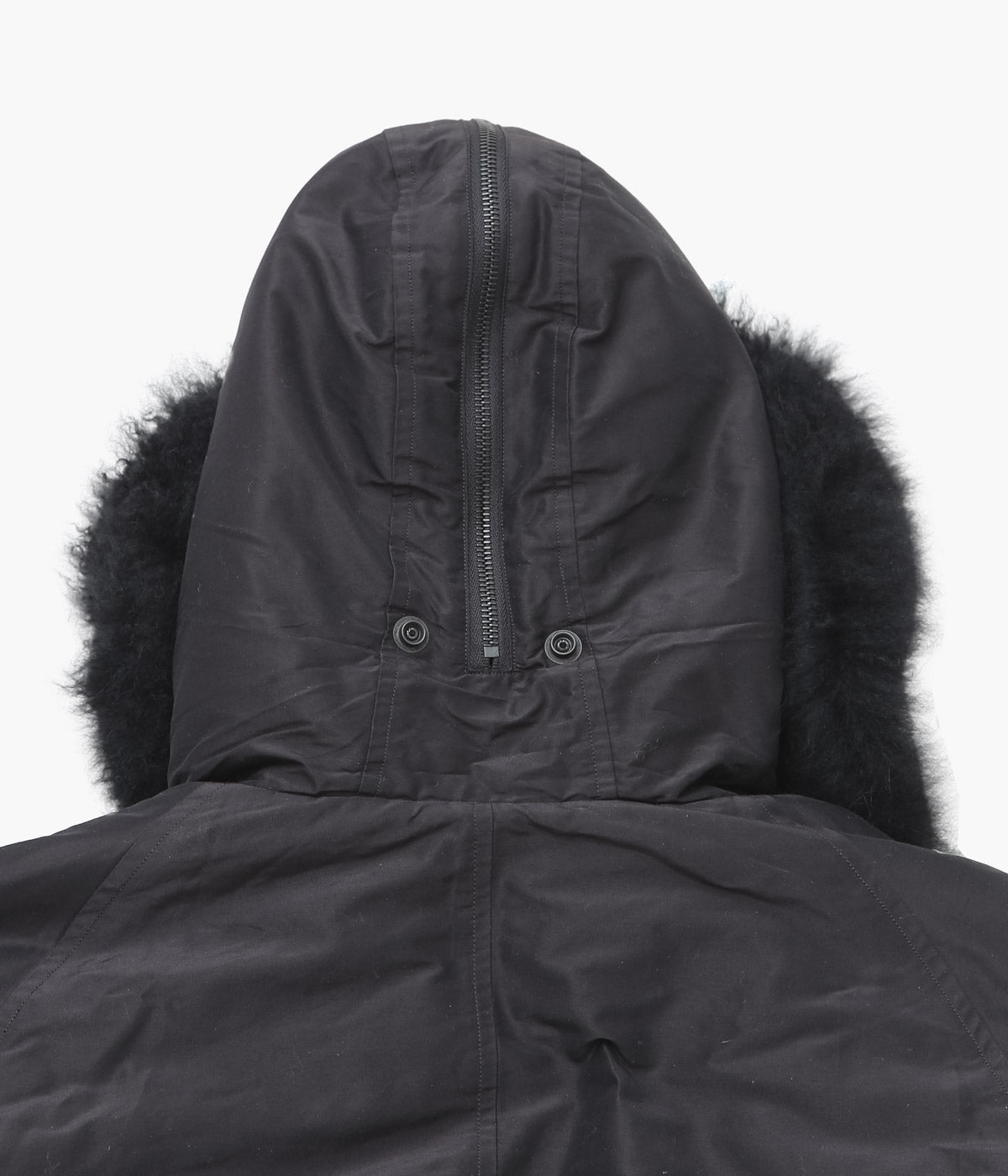 COMOLI ''コットンシルク ミリタリーフーデッドジャケット '' (BROWN)