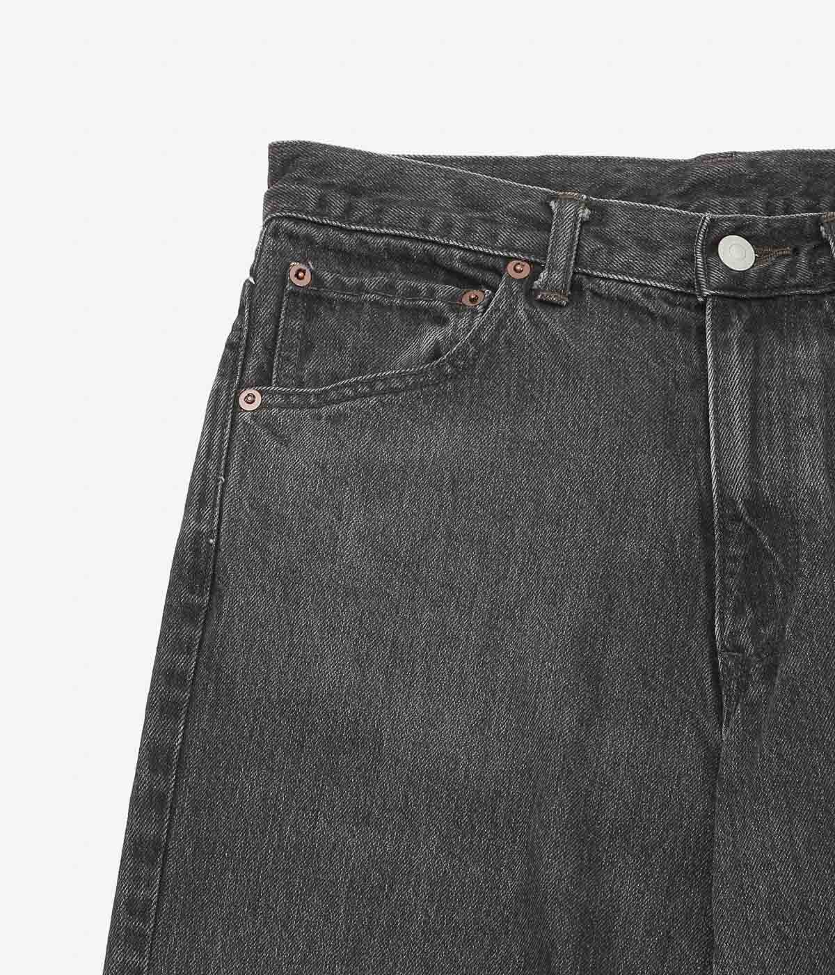 COMOLI ''Denim 5-Piece Pants'' (Fade Black)