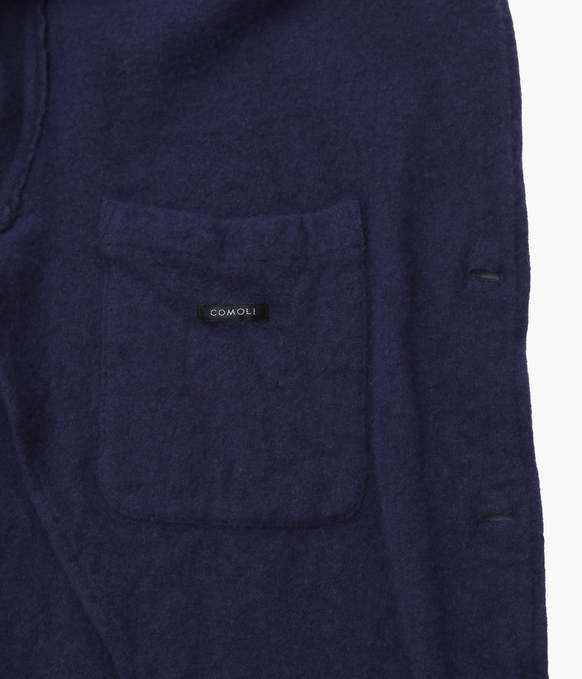 COMOLI ''縮絨ウール ジャケット'' (PURPLE BLUE)