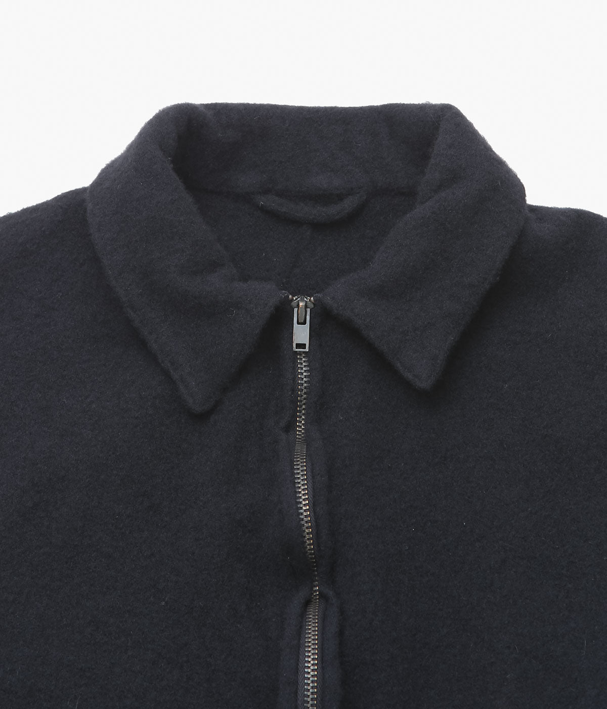 COMOLI ''縮絨ウール ジップショートジャケット'' (BLACK)