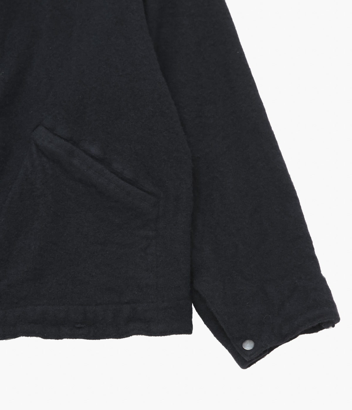 COMOLI ''縮絨ウール ジップショートジャケット'' (BLACK)