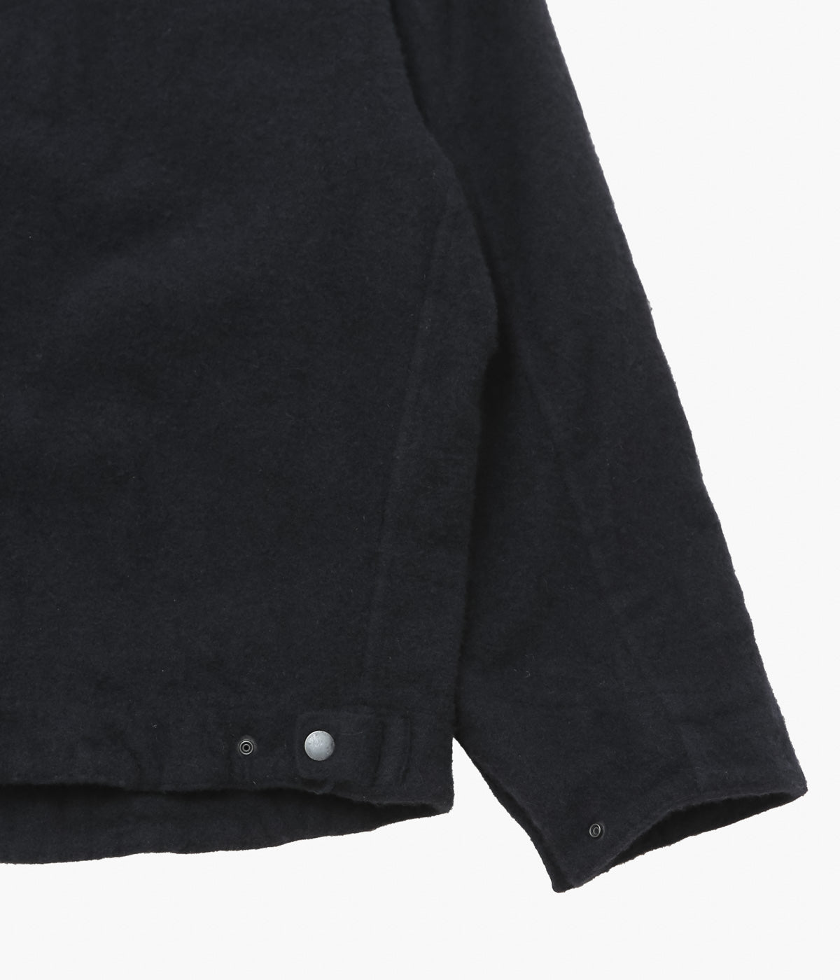 COMOLI ''縮絨ウール ジップショートジャケット'' (BLACK)