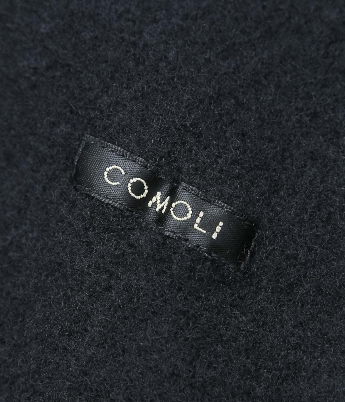 COMOLI ''縮絨ウール ジップショートジャケット'' (BLACK)