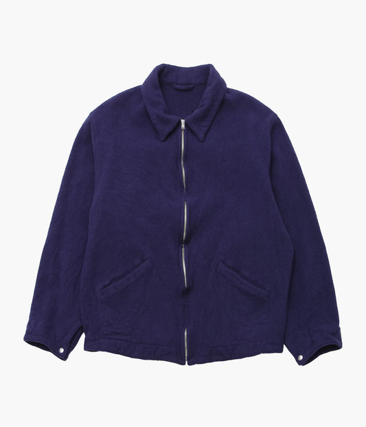 COMOLI ''縮絨ウール ジップショートジャケット'' (PURPLE BLUE)