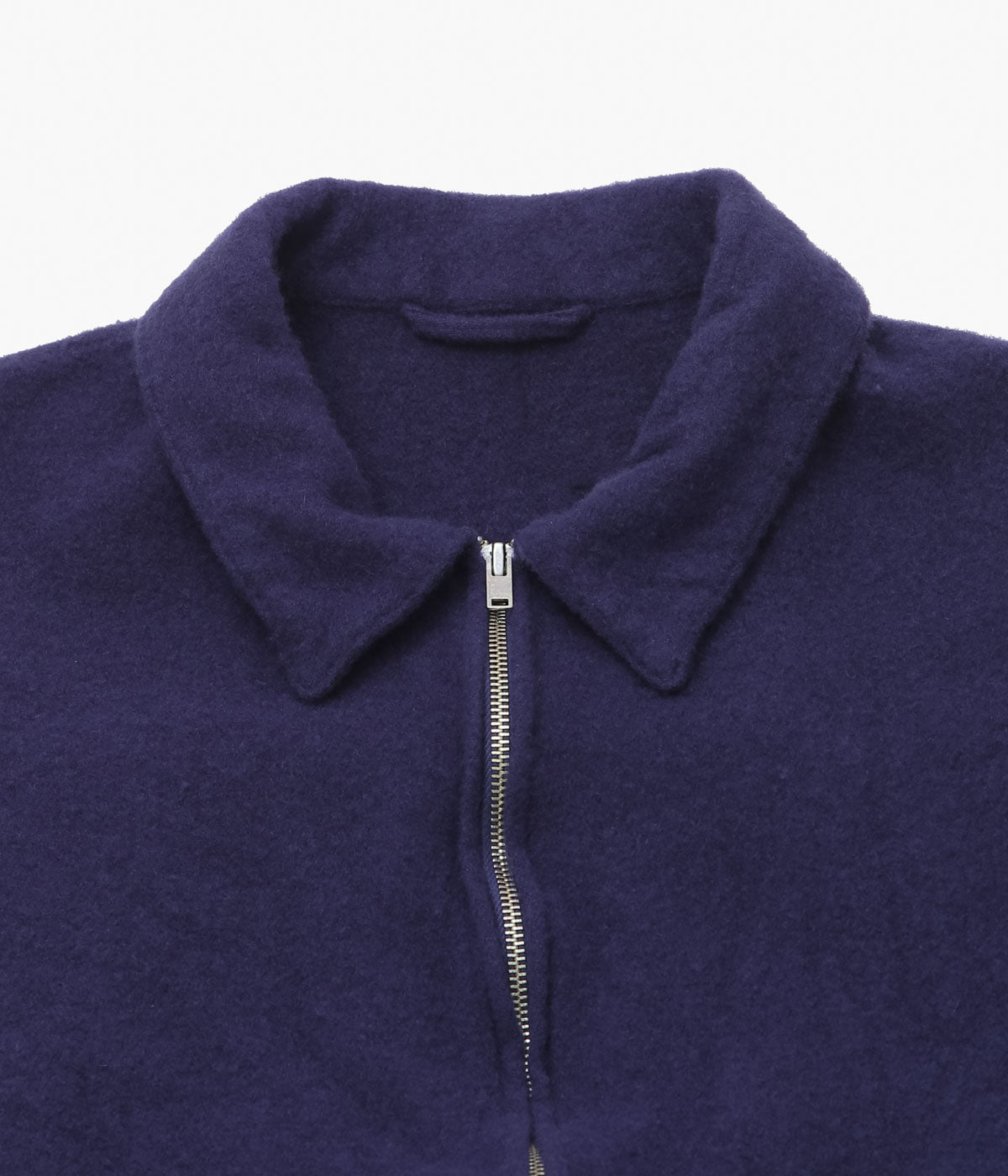 COMOLI ''縮絨ウール ジップショートジャケット'' (PURPLE BLUE)