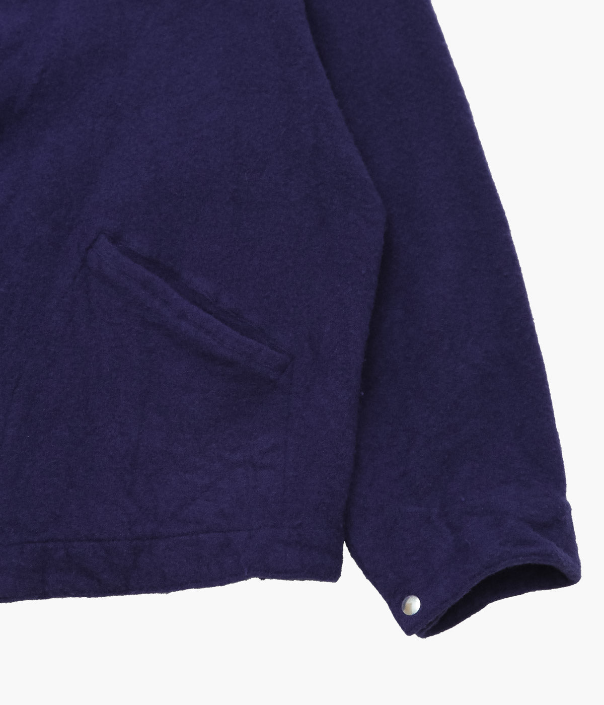 COMOLI ''縮絨ウール ジップショートジャケット'' (PURPLE BLUE)