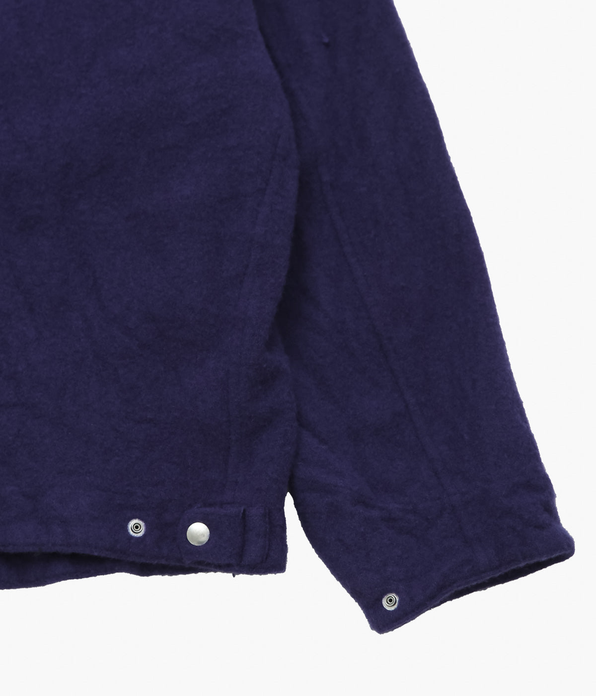 COMOLI ''縮絨ウール ジップショートジャケット'' (PURPLE BLUE)