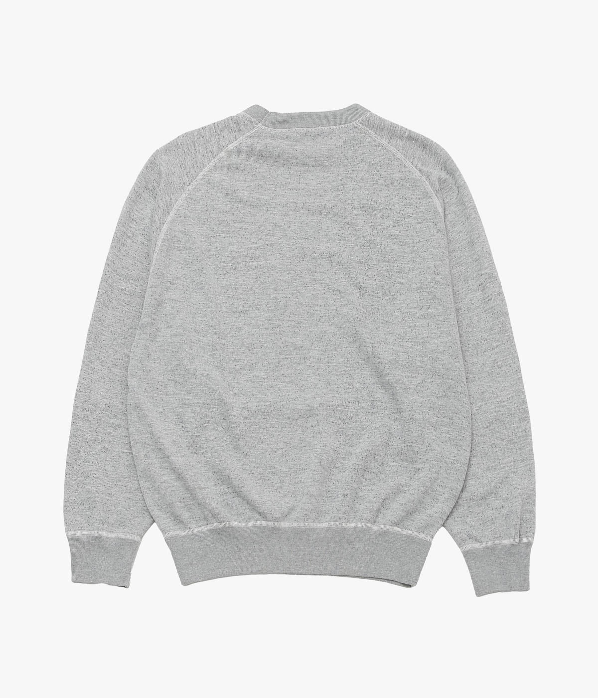 COMOLI "Gray Fleece Crew Neck" (GRAY)