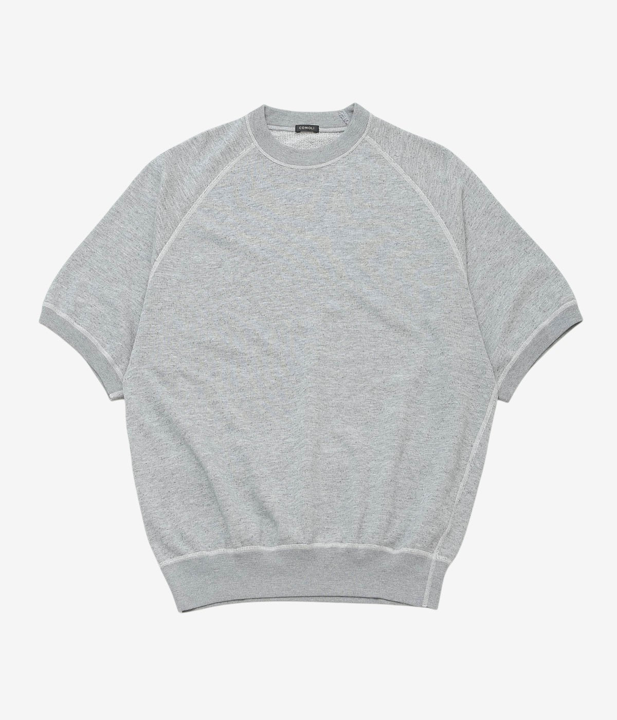 COMOLI ''グレー裏毛 半袖クルー'' (GRAY)