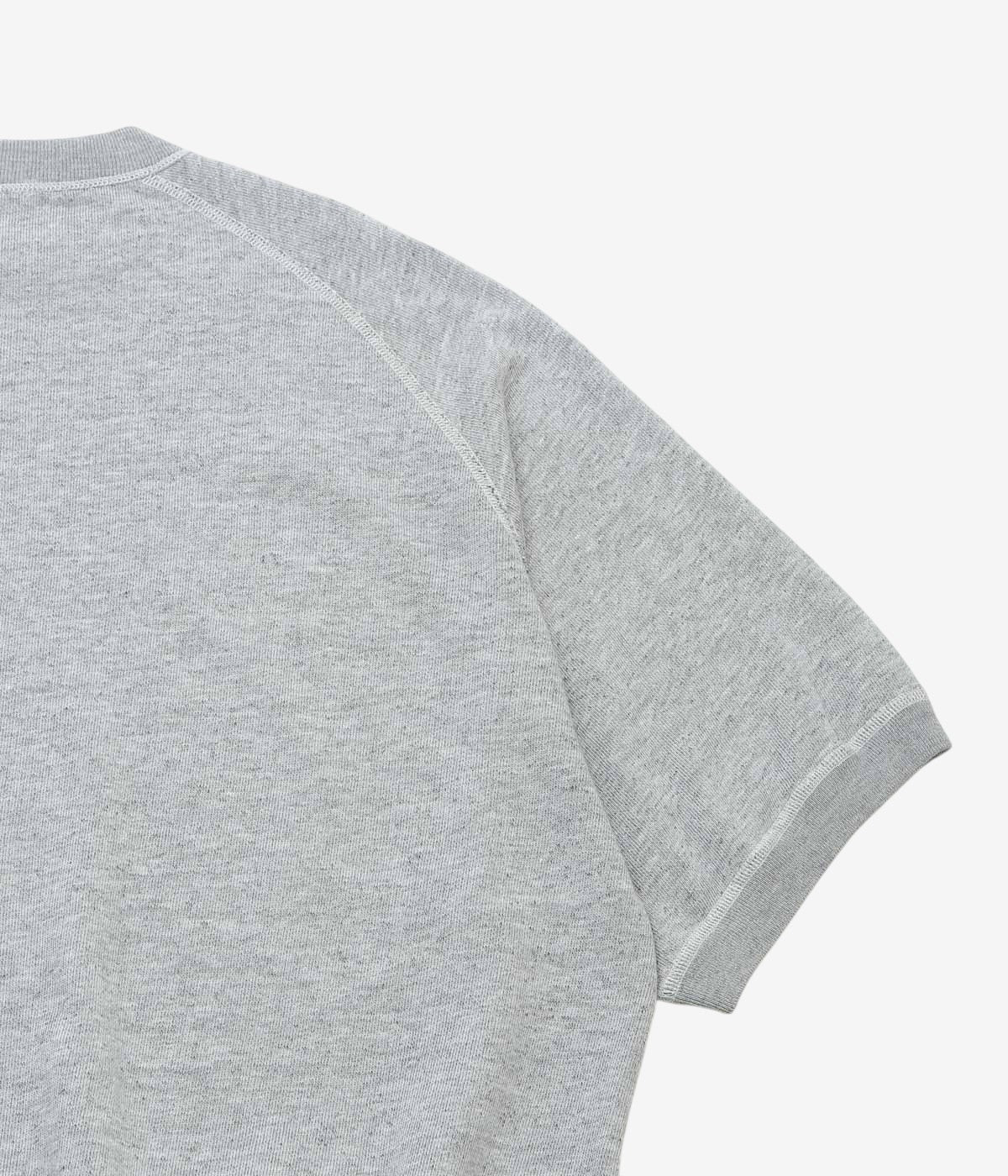 COMOLI ''グレー裏毛 半袖クルー'' (GRAY)