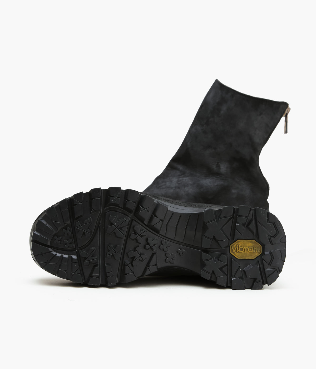 COMOLI "GUIDI Exclusive VS Back Zip Boots" (BLACK)