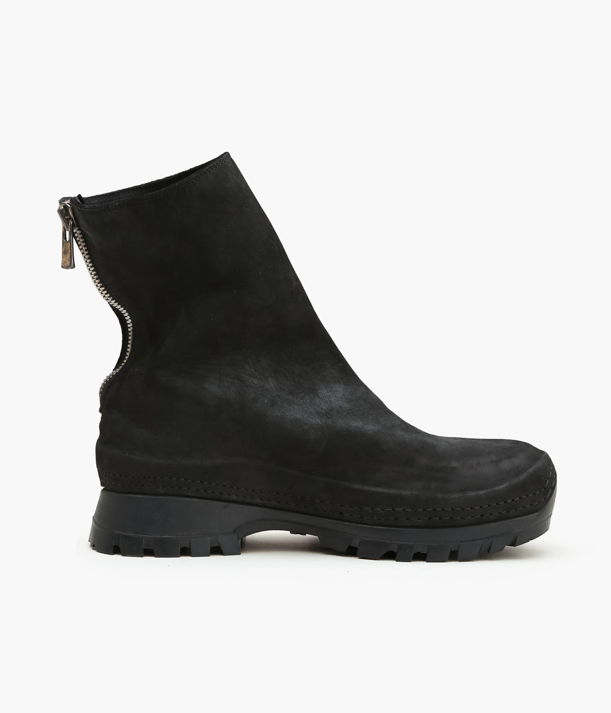 COMOLI "GUIDI Exclusive VS Back Zip Boots" (BLACK)