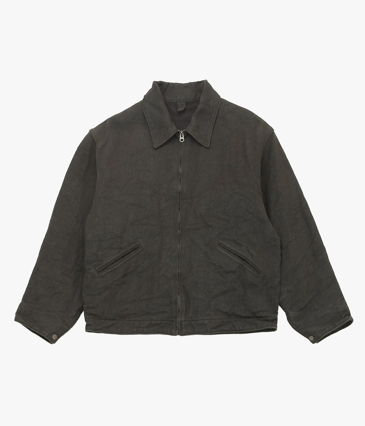 COMOLI ''ヘンプダック ジップショートジャケット'' (BROWN)