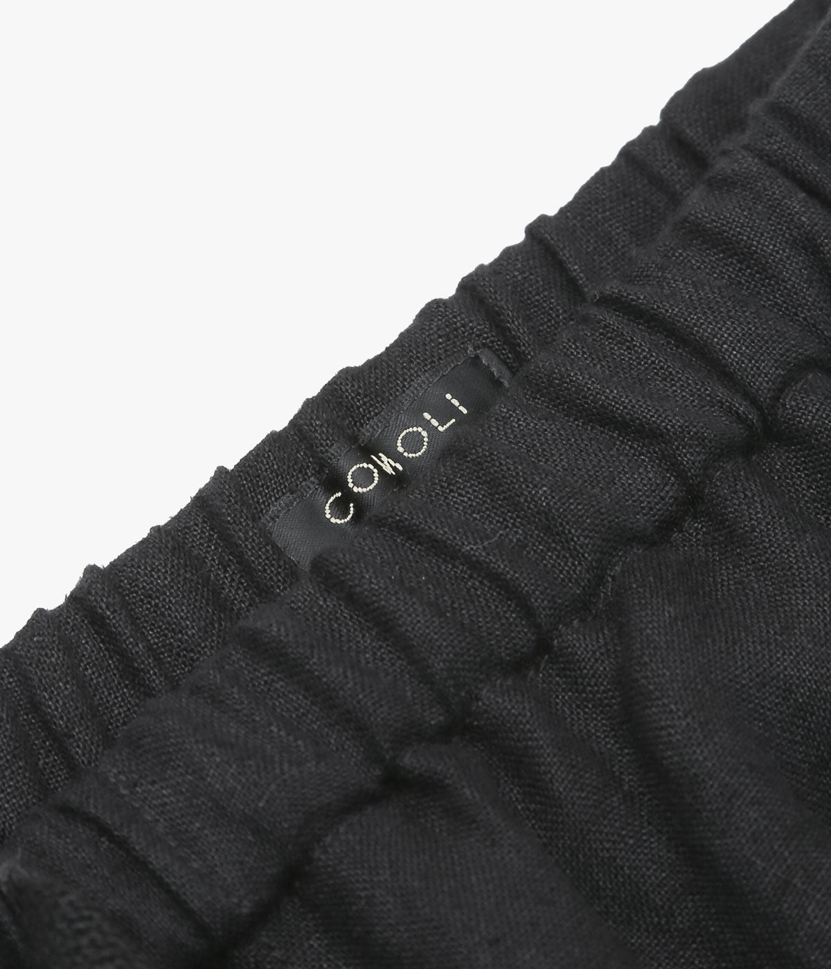 COMOLI ''カナパ ドローストリングパンツ'' (BLACK)