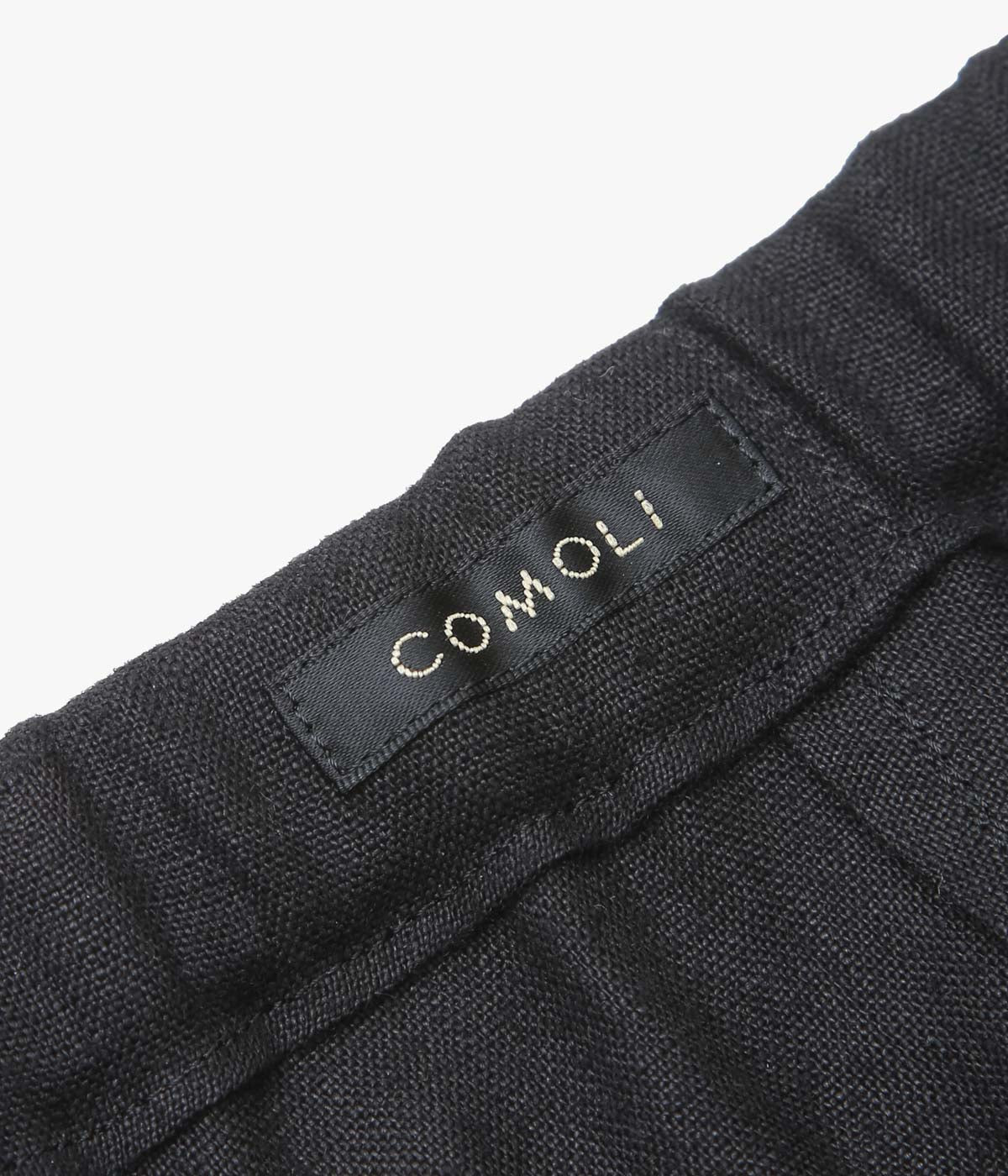 COMOLI "Canapa Wide Pants" (BLACK)