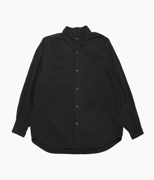 COMOLI ''KHADI COTTON W-LAYER COMOLI SHIRT'' (BLACK)