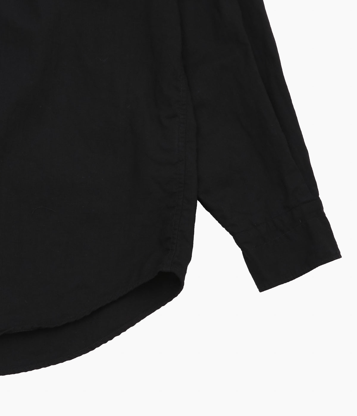 COMOLI ''KHADI COTTON W-LAYER COMOLI SHIRT'' (BLACK)