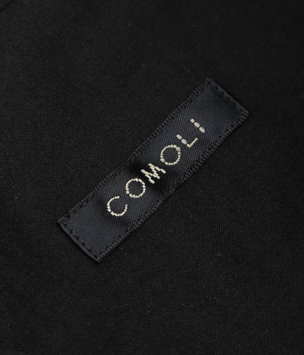 COMOLI ''KHADI COTTON W-LAYER COMOLI SHIRT'' (BLACK)