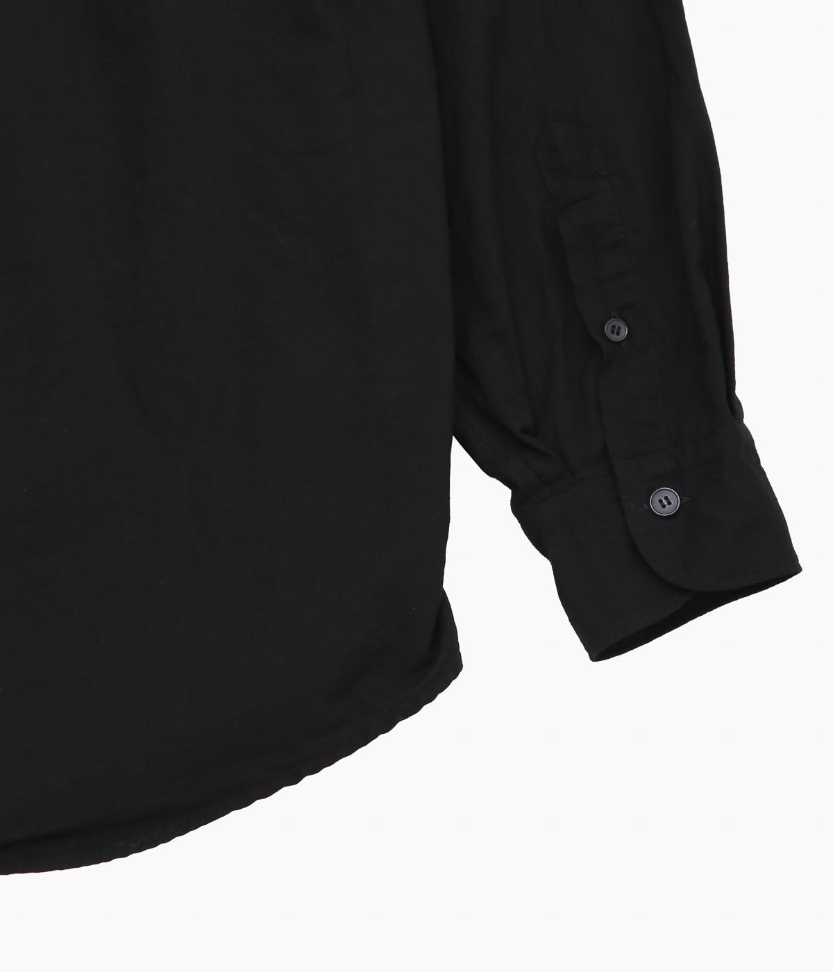 COMOLI ''KHADI COTTON W-LAYER COMOLI SHIRT'' (BLACK)