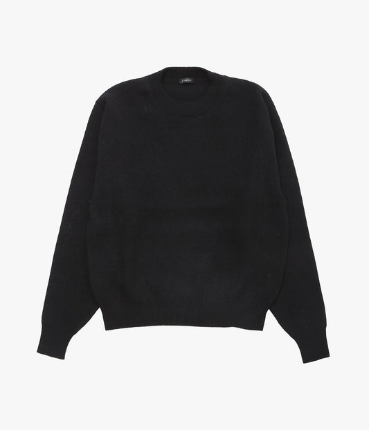 COMOLI ''Lambswool Crewneck Knit'' (BLACK)