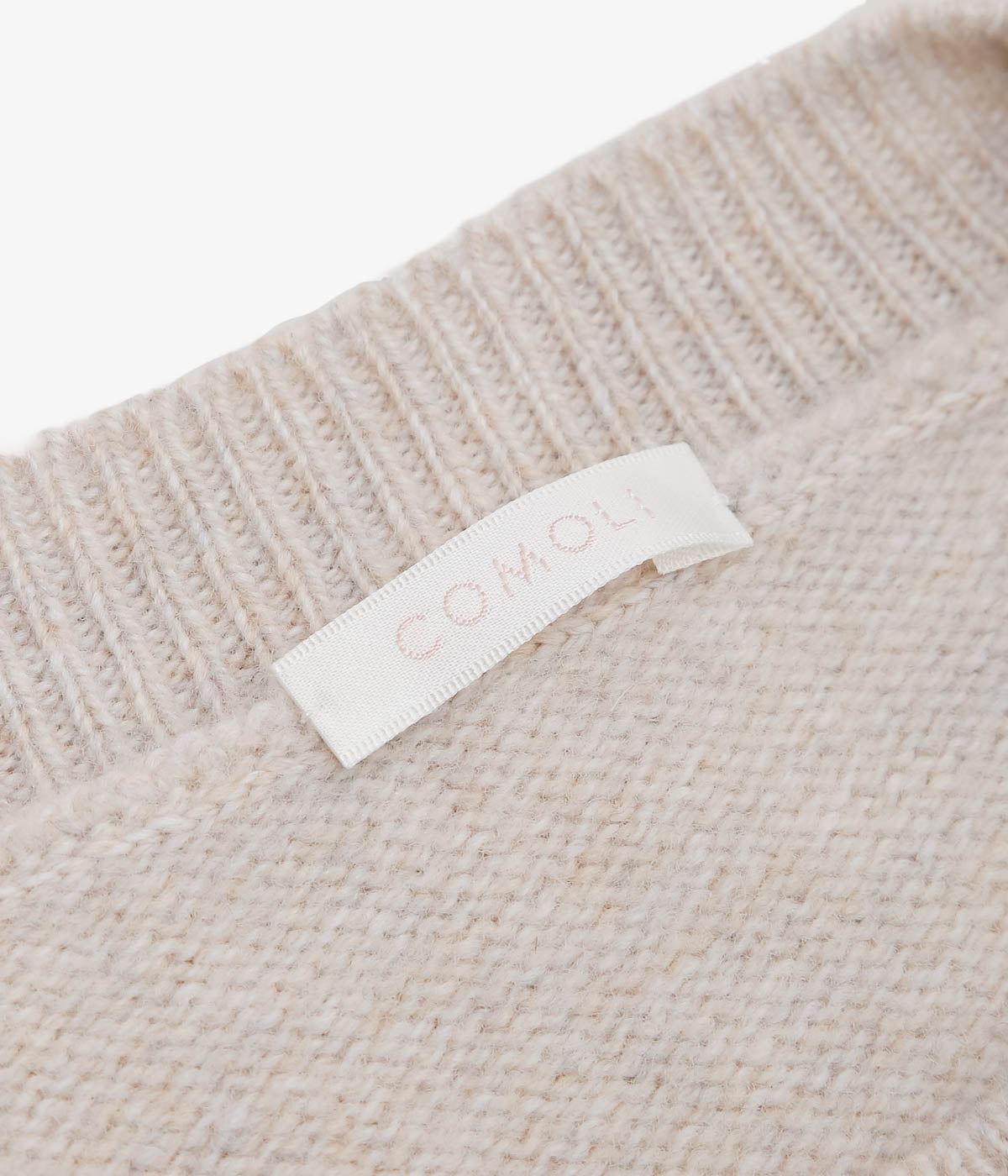 COMOLI ''Lambswool Crew Neck Knit'' (ECRU)