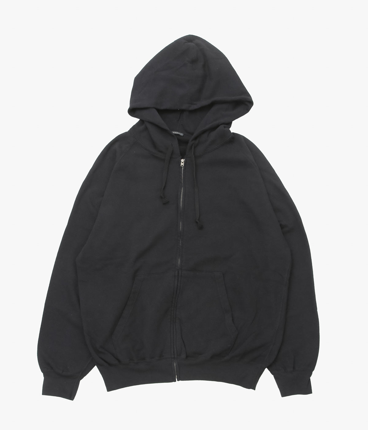 COMOLI ''LWコットン裏毛 ジップパーカ'' (BLACK)