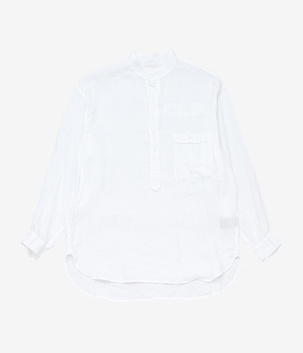 COMOLI ''Linen W Cross Pullover Shirt'' (WHITE)