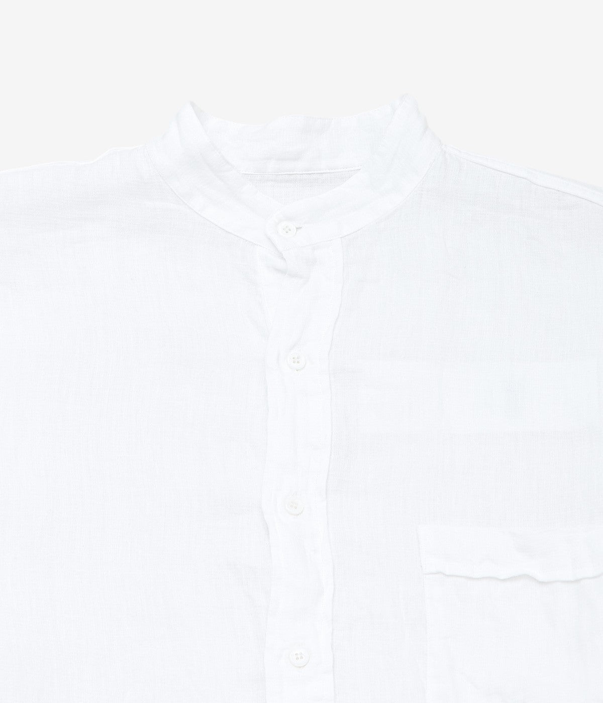 COMOLI ''Linen W Cross Pullover Shirt'' (WHITE)