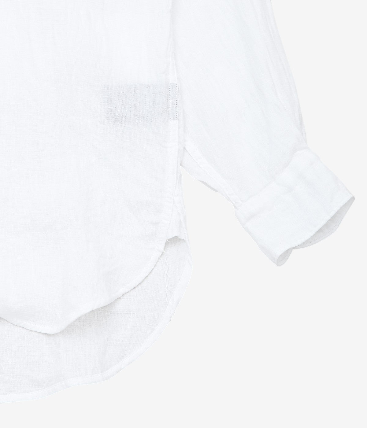 COMOLI ''Linen W Cross Pullover Shirt'' (WHITE)