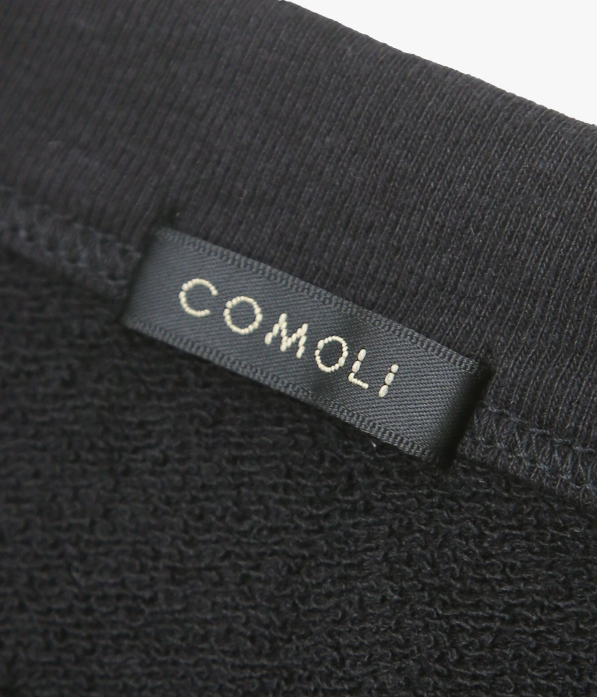 COMOLI ''LWコットン裏毛 半袖クルー'' (BLACK)