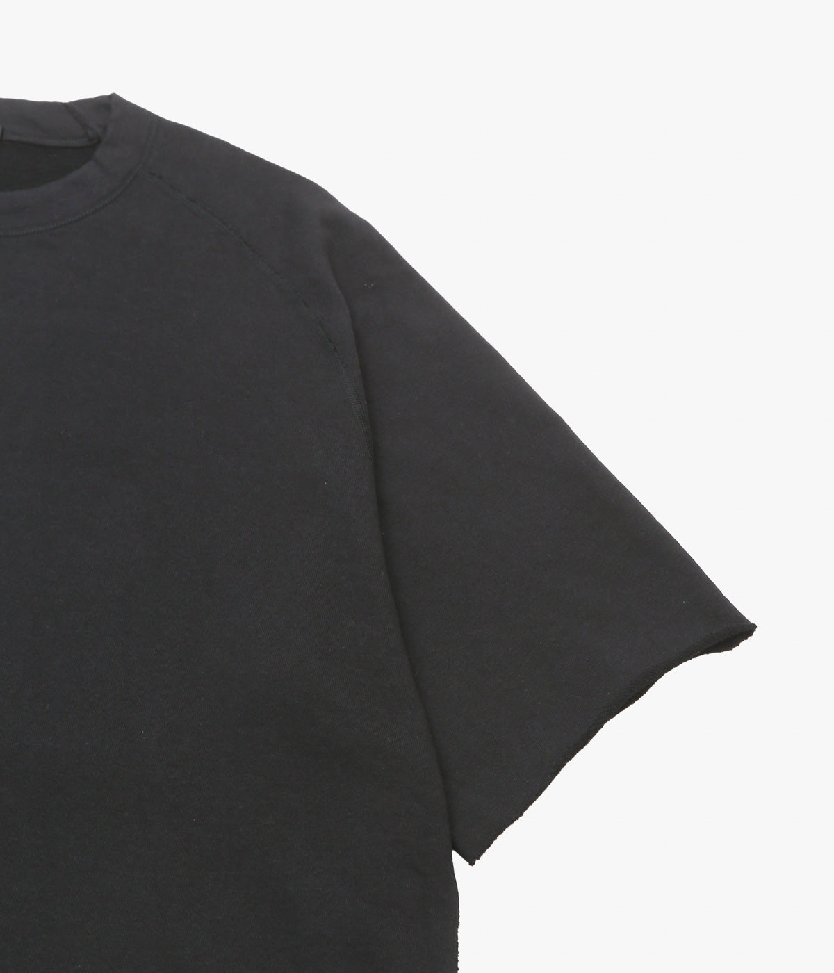 COMOLI ''LWコットン裏毛 半袖クルー'' (BLACK)