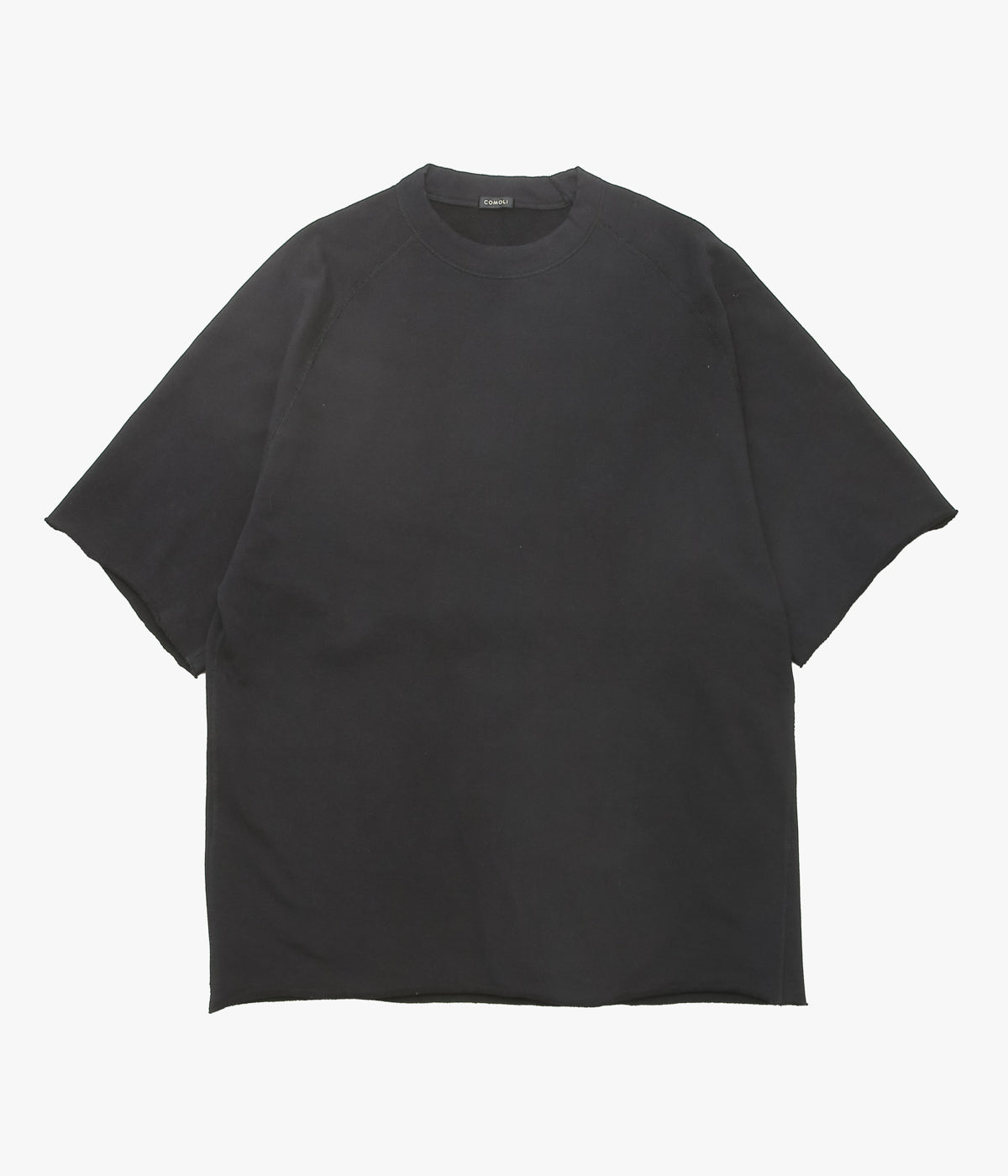 COMOLI ''LWコットン裏毛 半袖クルー'' (BLACK)