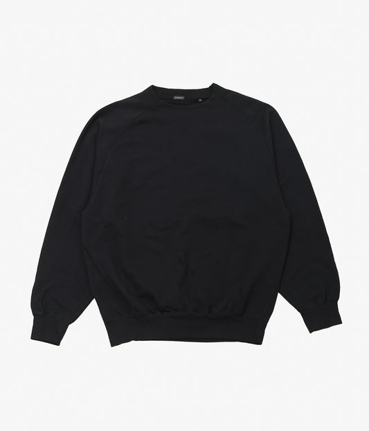 COMOLI ''LW 코튼 뒷모습 크루 넥 ''(BLACK)