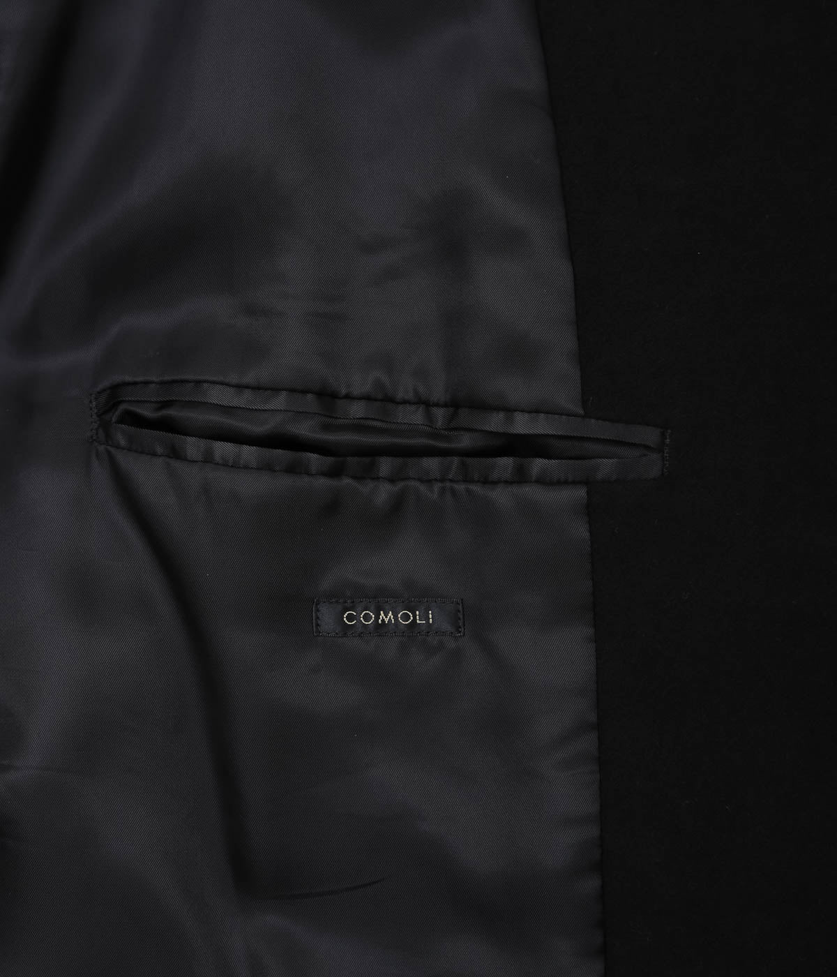 COMOLI "Moleskin Military Coat" (Black)