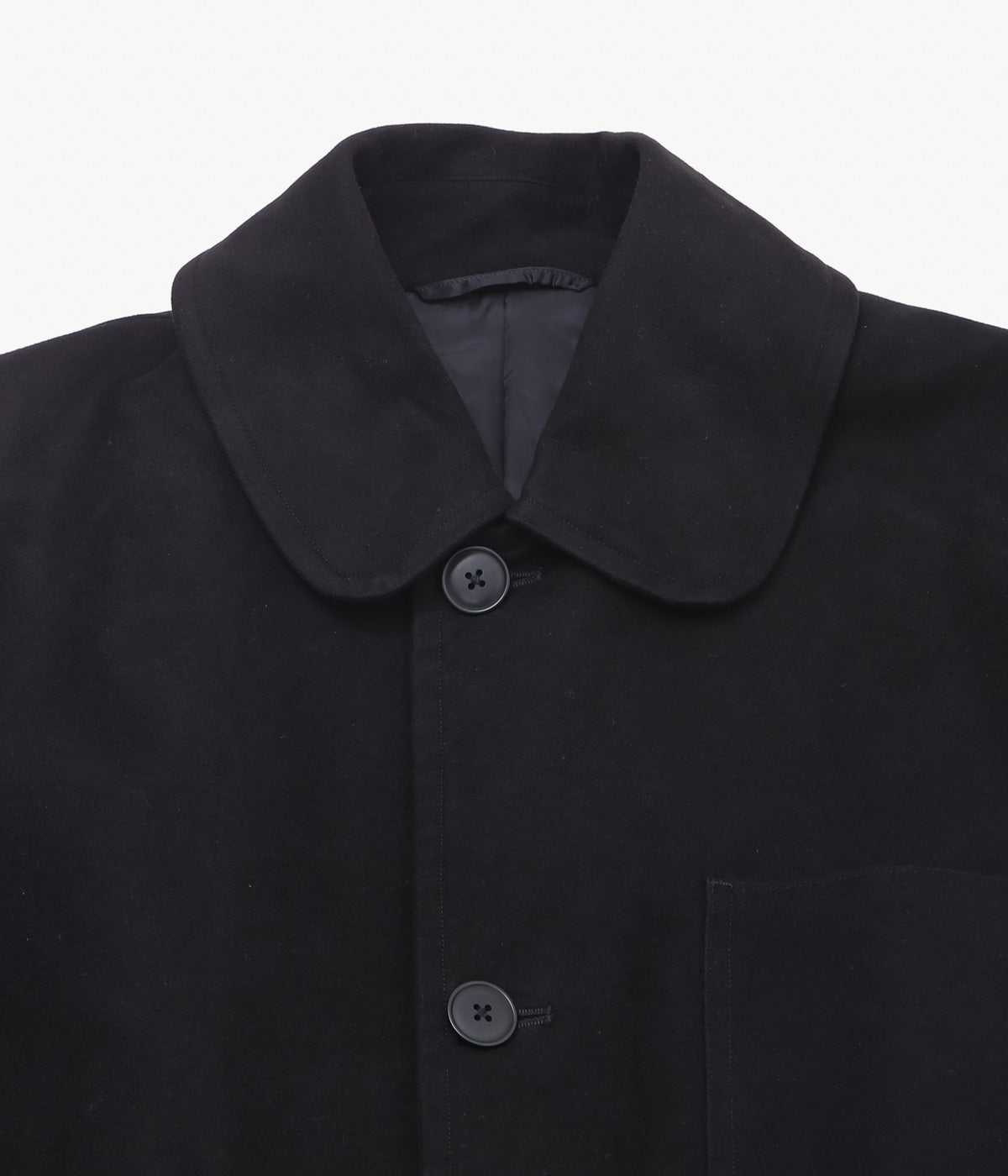 COMOLI ''モールスキン ミリタリーコート'' (BLACK) – THE STORE BY