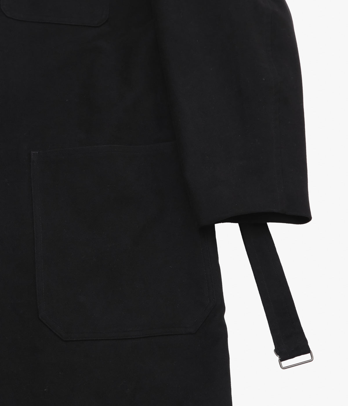 COMOLI "Moleskin Military Coat" (Black)