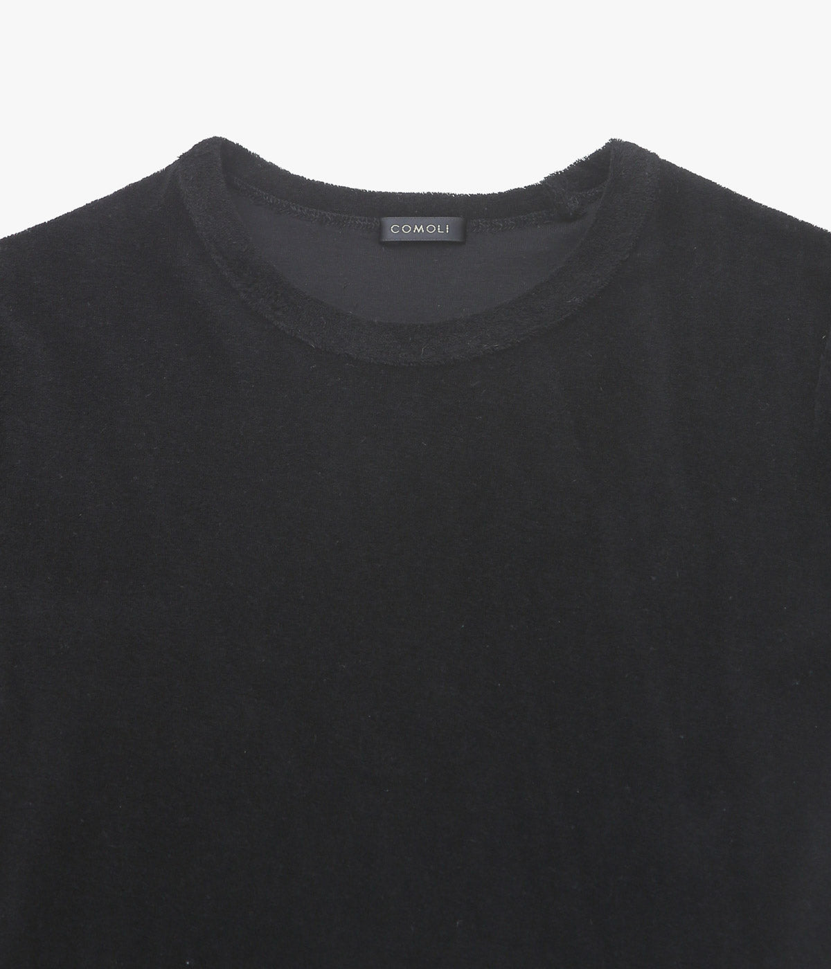 COMOLI ''パイル ミニTシャツ'' (BLACK)