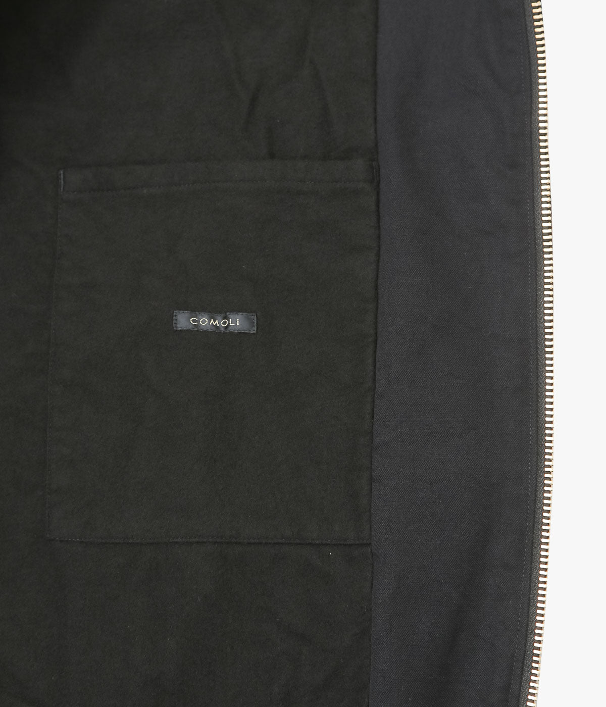 COMOLI "Postwork Twill Cap Shoulder Blouson" (Black)